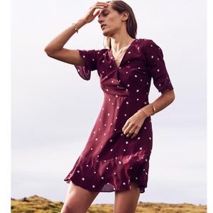 Madewell Silk Flutter-Hem Dress